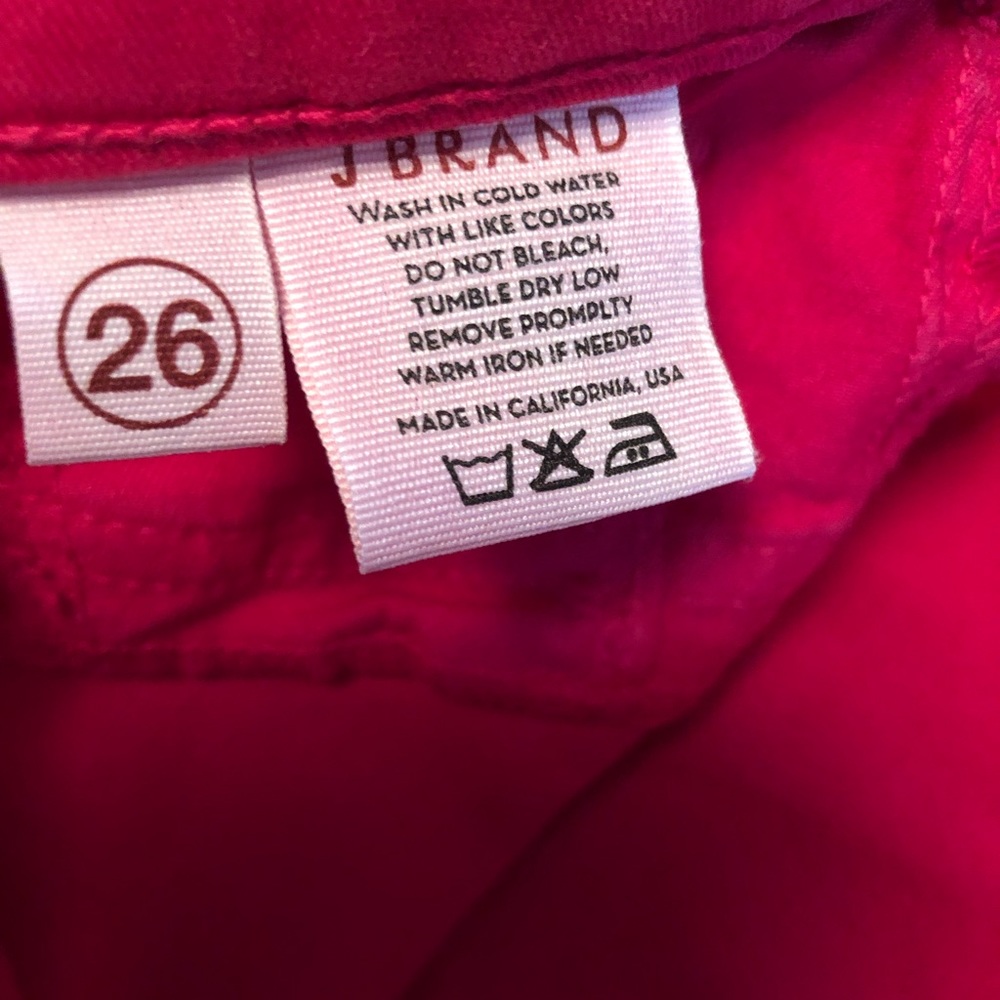 J Brand Skinny Leg Jeans in Shock Pink - Picture 6 of 7